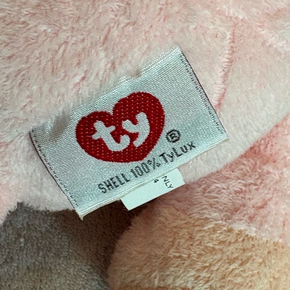 Ty Pluffies PIGGY the PIG Pink Peach Stuffed Animal Plush 2006 W Tags 9” - Picture 11 of 14